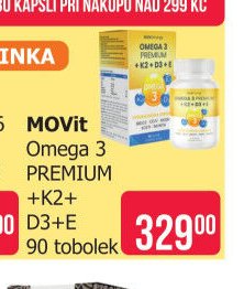 MOVit Omega 3 PREMIUM +K2+ D3+E 90 tobolek