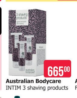 Australian Bodycare INTIM 3 shaving products