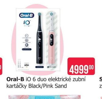 Oral-B iO 6 duo elektrické zubní kartáčky Black/Pink Sand