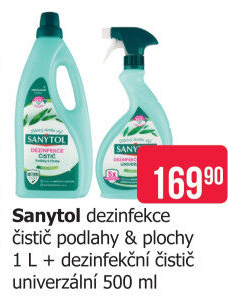 Dezinfekční univerzální čistič na podlahy + Sprej Sanytol