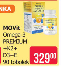Doplněk stravy Omega 3 PREMIUM+K2+D3+E MOVit