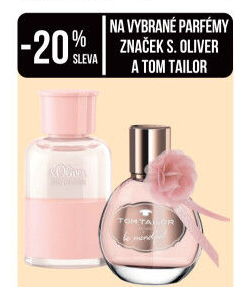 Sleva 20% na vybrané parfémy značek S.Oliver a Tom Tailor s kuponem