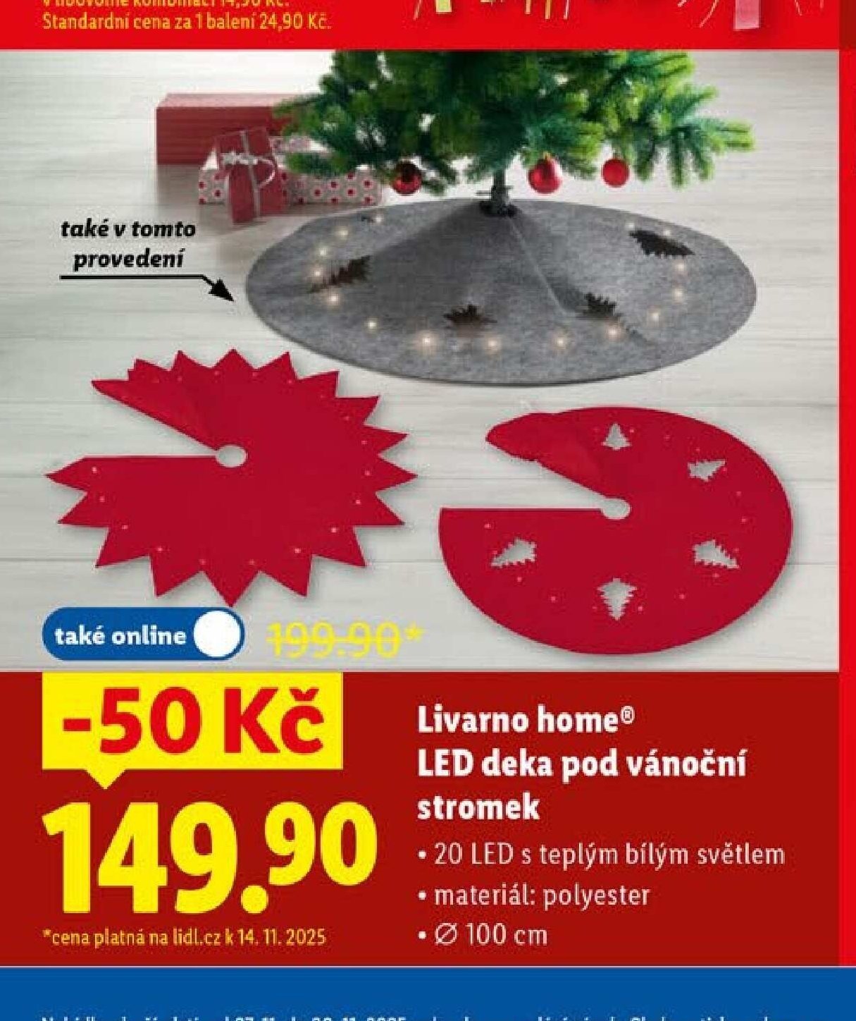 Livarno home LED deka pod vánoční stromek
