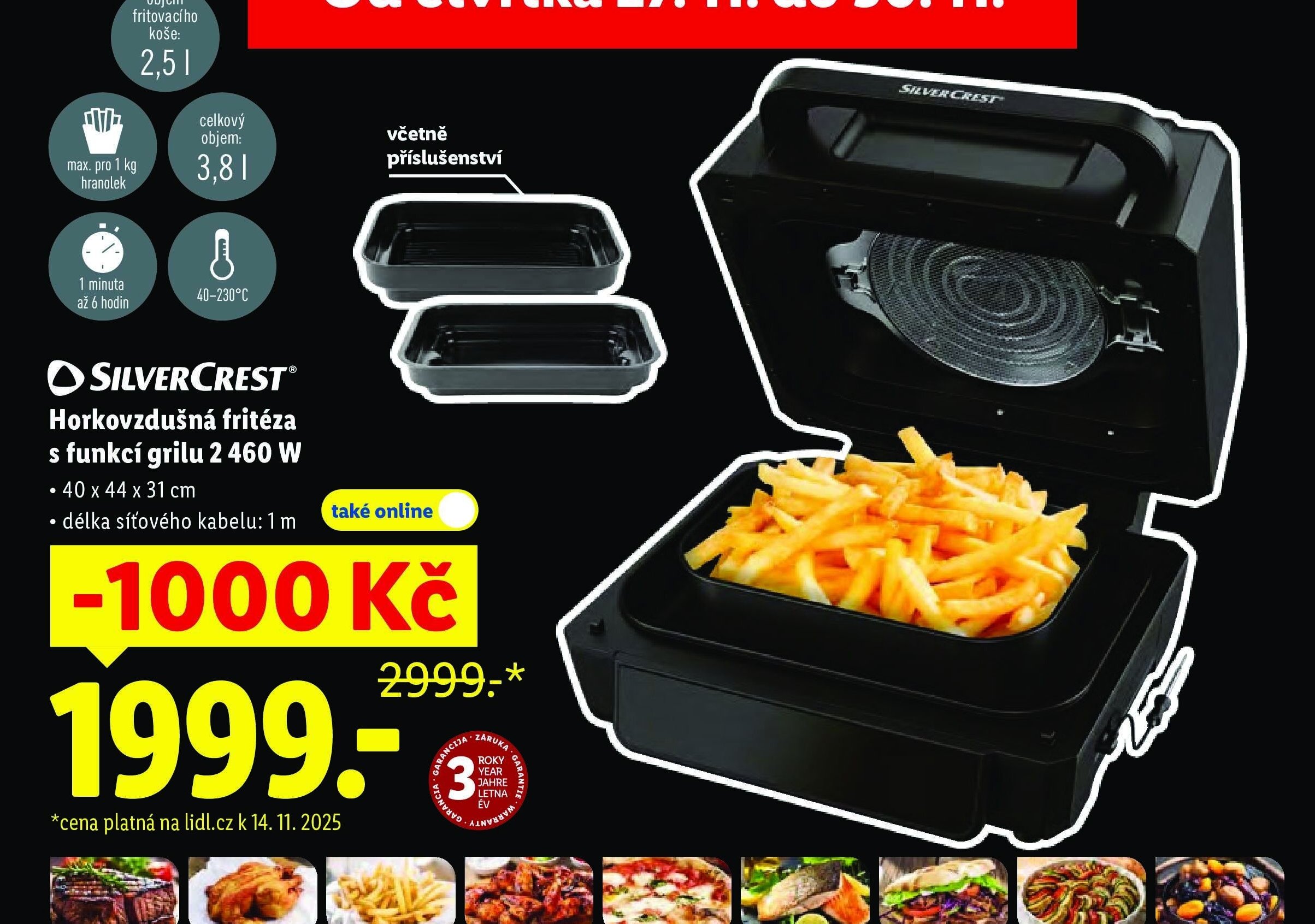 Silvercrest Horkovzdušná fritéza s funkcí grilu