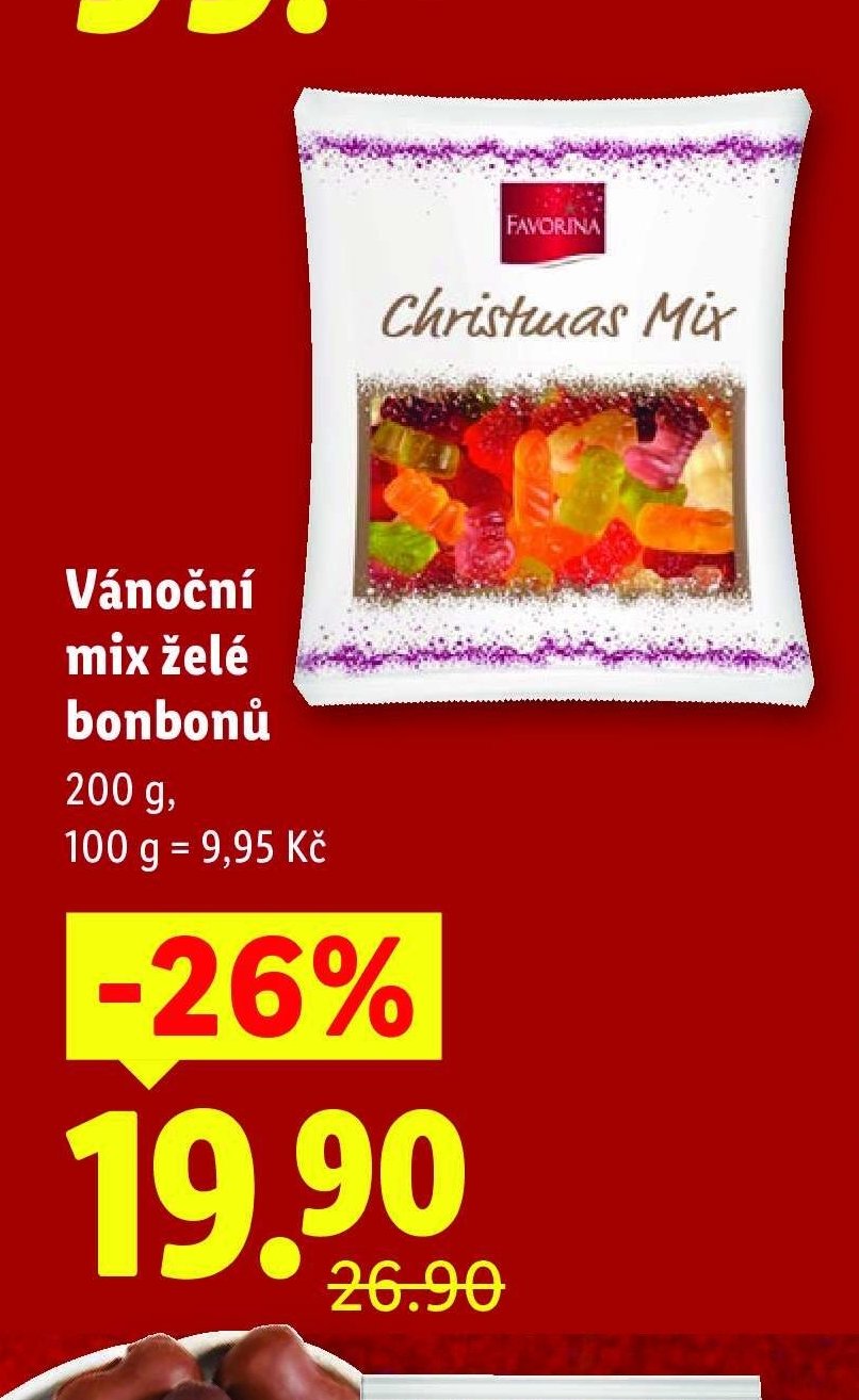Vánoční mix želé bonbonů