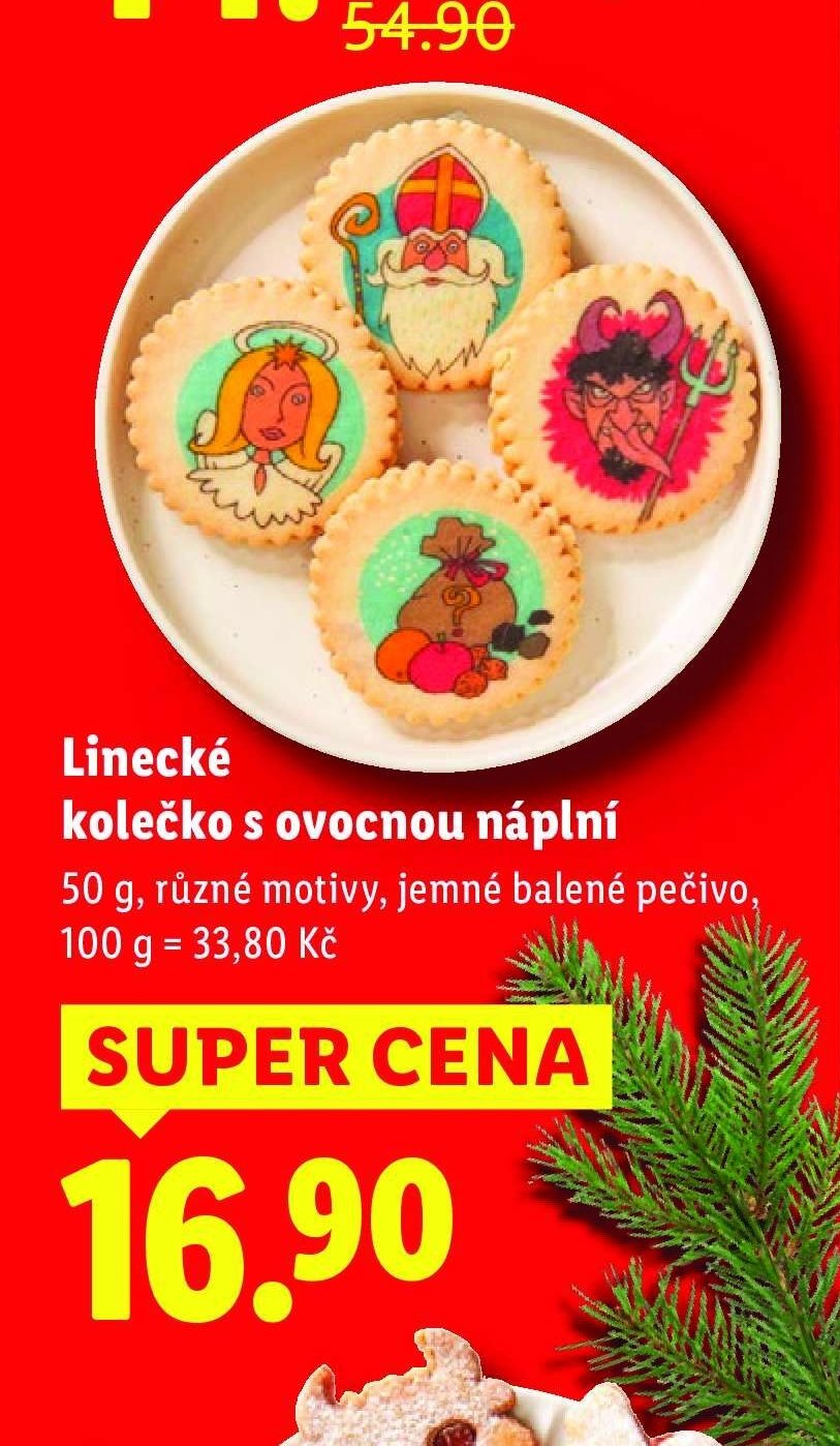 Linecké kolečko s ovocnou náplní
