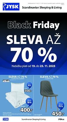 akční leták Jysk 19.11.2025-23.11.2025