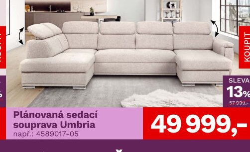 Plánovaná sedací souprava Umbria