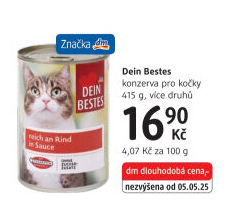 Konzerva pro kočky Dein Bestes