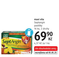 Pastilky proti nachlazení SeptAngin MaxiVita