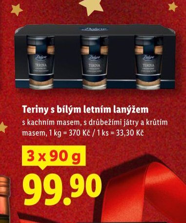 Teriny s bílým letním lanýžem