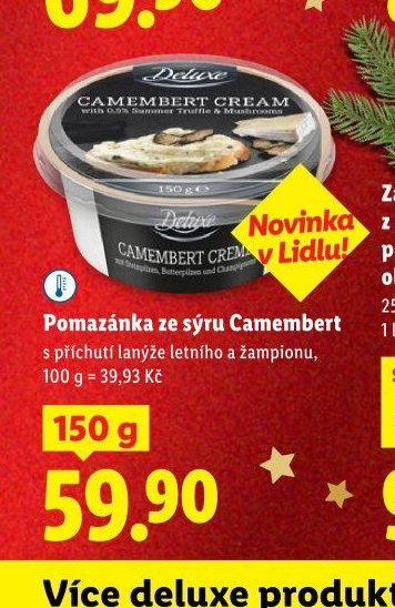Pomazánka ze sýru Camembert s příchutí lanýže
