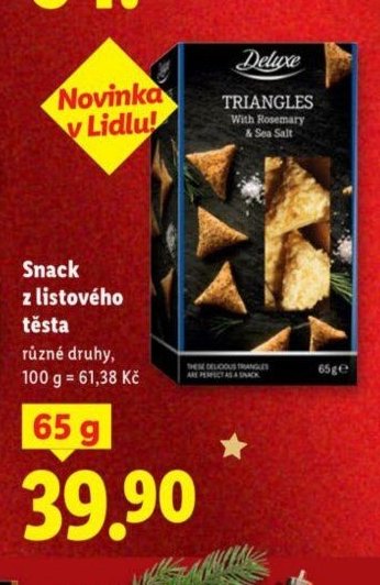 Snack z listového těsta