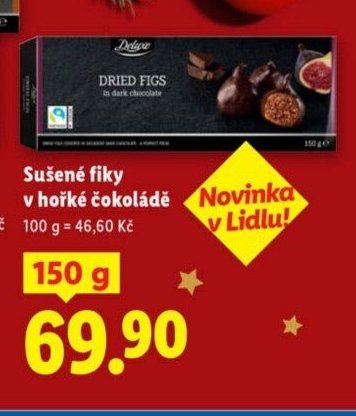 Sušené fiky v hořké čokoládě