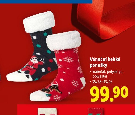 Vánoční hebké ponožky