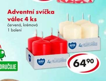 Adventní svíčka válec 4 ks