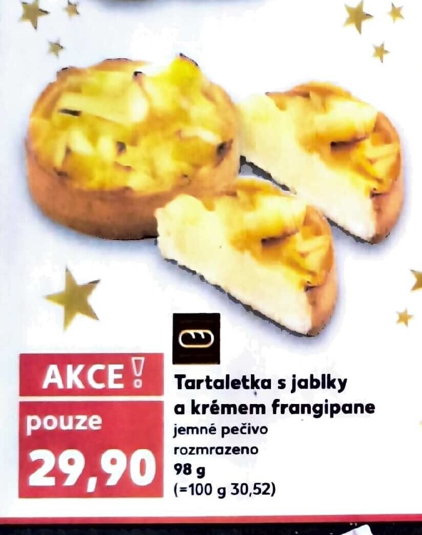 Tartaletka s jablky a krémem frangipane