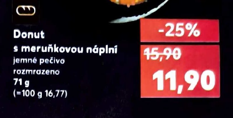 Donut s meruňkovou náplní