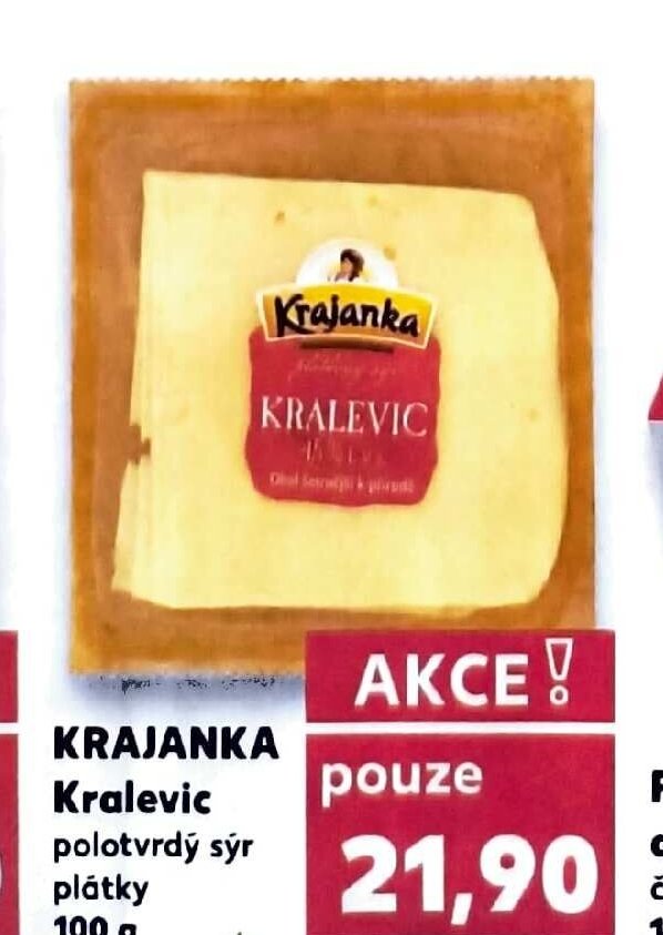 Krajanka Kralevic polotvrdý sýr plátky