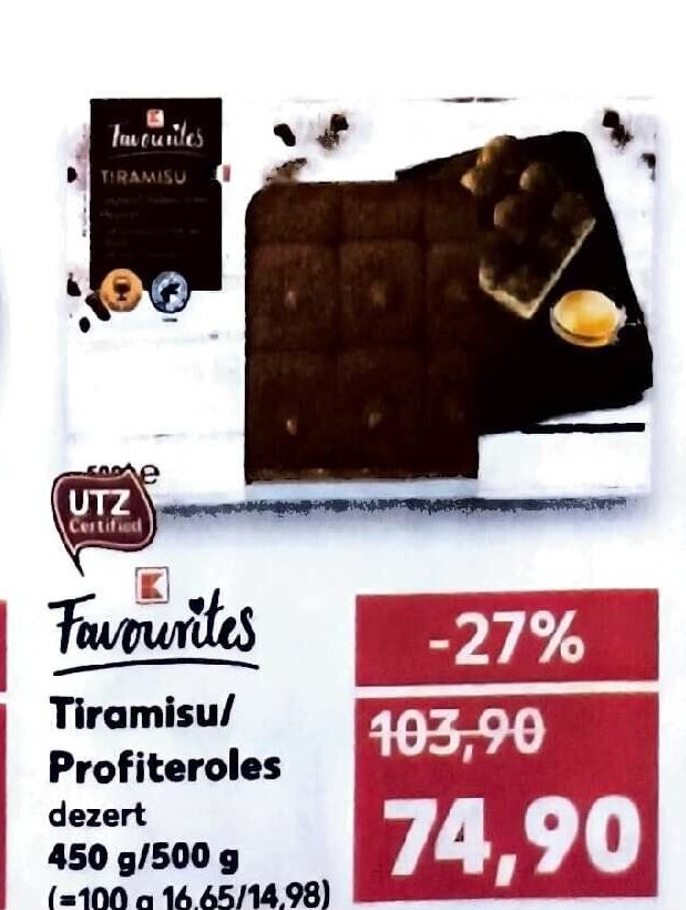 Favourites Tiramisu/Profiteroles dezert
