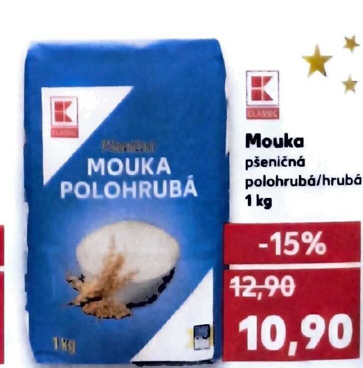 K-Classic Mouka pšeničná polohrubá/hrubá 1 kg