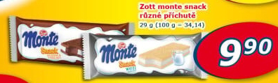 Dezert mléčný Monte Snack Zott