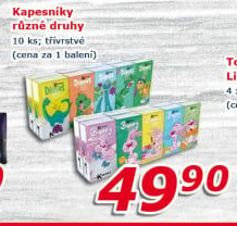 Kapesníčky papírové 3vrstvé dětské