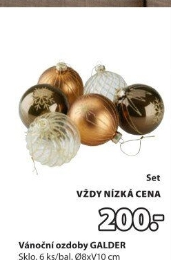 Vánoční skleněné ozdoby