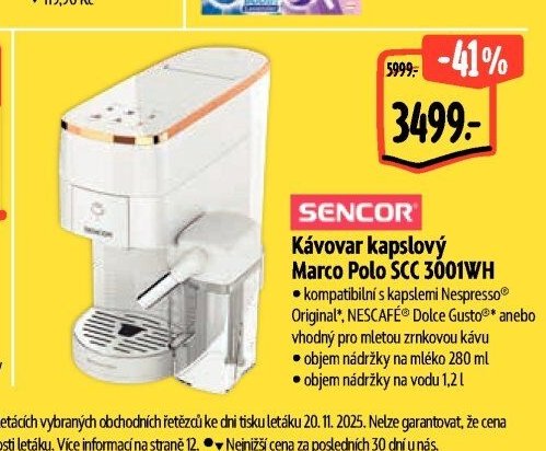 Kávovar kapslový Marco Polo SCC 3001WH
