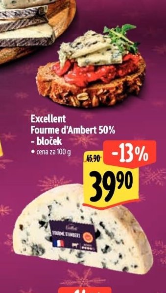 Excellent Fourme d'Ambert 50% - bloček