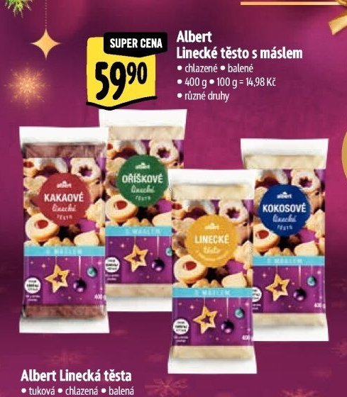 Albert Linecké těsto s máslem