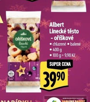 Albert Linecké těsto - oříškové