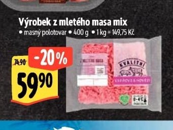 Výrobek z mletého masa mix