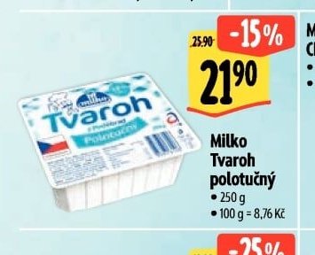 Milko Tvaroh polotučný