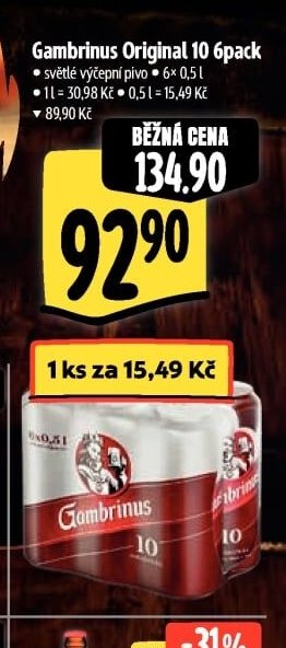Gambrinus Original 10 6pack
