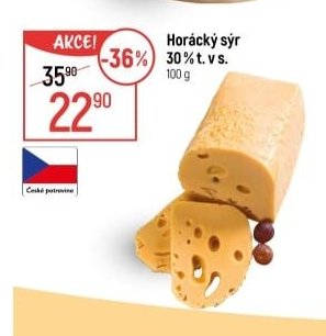 Horácký sýr 30 % t. v s.