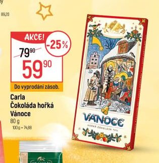 Carla Čokoláda hořká Vánoce