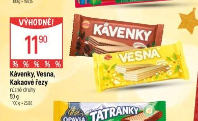 Kávenky, Vesna, Kakaové řezy