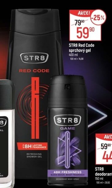 STR8 Red Code sprchový gel