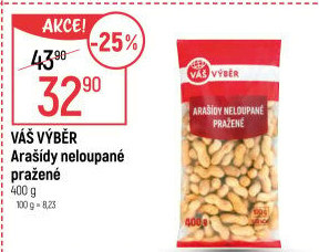 Arašídy neloupané Váš Výběr