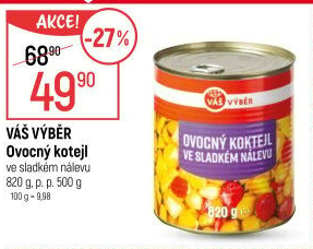 Kompot Ovocný koktejl Váš Výběr