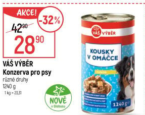 Konzerva pro psy Váš Výběr