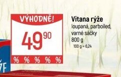 Vitana rýže loupaná, parboiled