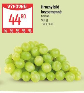 Hrozny bílé bezsemenné