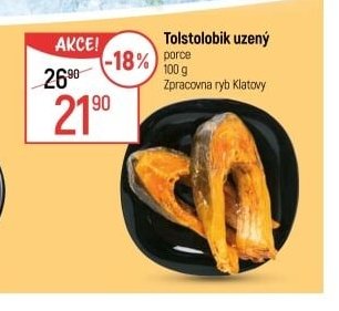 Tolstolobik uzený porce Zpracovna ryb Klatovy - Globus akcniletaky.com