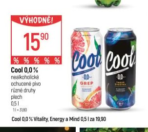 Cool 0,0 % nealkoholické ochucené pivo různé druhy plech 0,5l - Globus akcniletaky.com