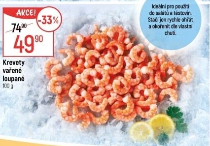 Krevety vařené loupané