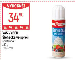 Šlehačka ve spreji Váš Výběr