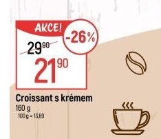 Croissant s krémem
