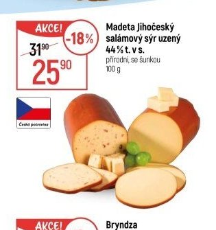 Madeta Jihočeský salámový sýr uzený 44 % t. v s. - Globus akcniletaky.com